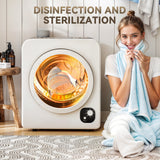 Sécheuse à linge compacte, Sécheuse de vêtements portatif 1300W avec 4 modes de séchage, cuve en acier inoxydable