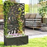 Metal Raised Garden Bed with Trellis for Climbing Plants
