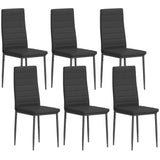 Chaises de salle à manger dossier haut, chaises d'appoint modernes en cuir PU rembourré avec pieds métalliques pour cuisine