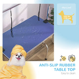 Table de toilettage pour chien avec 2 sangles de sécurité panier de rangement