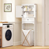 Over The Toilet Storage, Modern Bathroom Cabinet Over Toilet with Drawer, Cabinet and Adjustable Shelf
