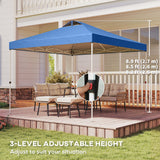 Pop Up Canopy Waterproof Canopy Tent with Carrying Bag for Parties Garden BBQs 9.8' x 9.8'