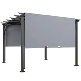 10' x 10' Outdoor Pergola Patio Gazebo Canopy Sun Shelter, Steel Frame