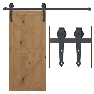 6.6FT Sliding Barn Door Track Kit, Fit 39