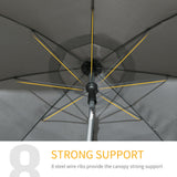 Parasol de plage 6 pi, ombrelle de soleil extérieure avec bouton poussoir d'inclinaison