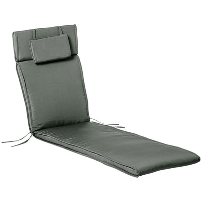 Garden Lounger Chair Cushion Replacement, Deep Seat Patio Cushions with Thick Padded, Headrest