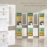 Tall Bathroom Cabinet, Bathroom Storage Cabinet with Drawers, 2 Doors and Adjustable Shelves