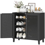 Shoe Cabinet with Adjustable Shelves Shoe Storage Cabinet with 2 Doors for Entryway Hallway