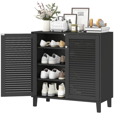 Shoe Cabinet with Adjustable Shelves Shoe Storage Cabinet with 2 Doors for Entryway Hallway