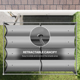Pergola de patio 13' x 10' avec auvent rétractable