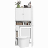 Armoire de rangement moderne au-dessus de la toilette avec 2 portes