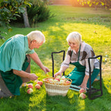 Garden Kneeler and Seat Stool, Folding Gardening Stool Kneeling Chair with Thicken Pad and Handles