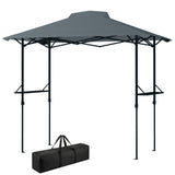 5 x 8.5 ft Pop Up Grill Gazebo with 2 Shelves, UPF 50+ Outdoor Instant Canopy Portable Shelter with Carry Bag