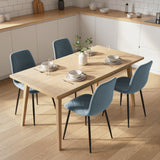 Dining Chairs Set of 4, Upholstered Dining Room Chairs with Steel Legs