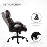 PU Leather Executive Office Chair with High Back, Adjustable Height and Swivel Wheels