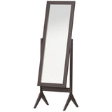 Full Length Mirror, Free Standing Full Body Mirror with Rectangular Frame, Adjustable Angle for Dressing Room