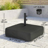 Garden Parasol Base 176 lbs Sand Filled Heavy Duty Stand for Cantilever Umbrellas and 1.89