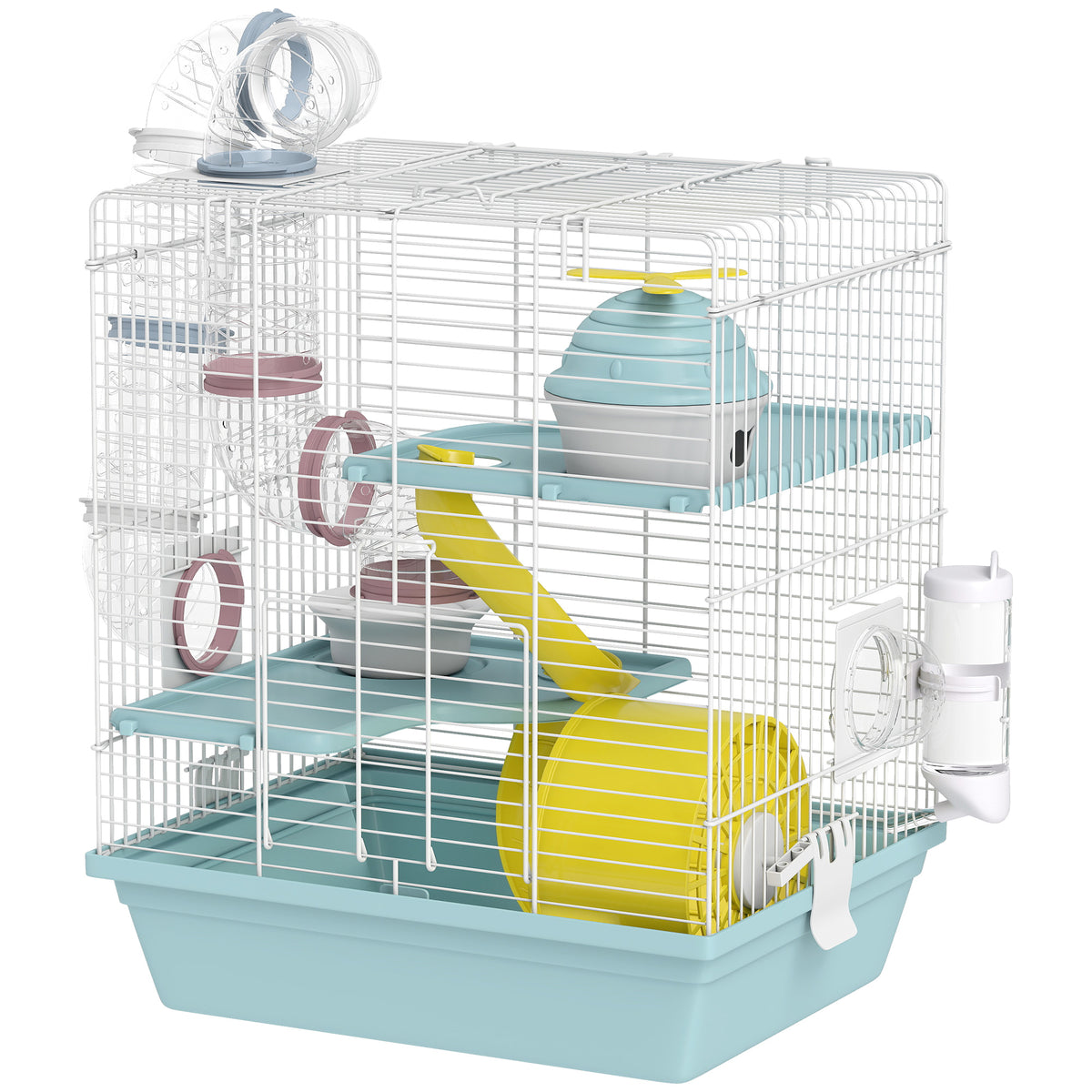 3-Level Hamster Cage with Exercise Wheel