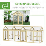 Chicken Run Expandable Outdoor Large Chicken Coop with 2 Doors and 3 Perches for 1–3 Chickens
