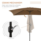 6.5x10ft Rectangle Aluminum Tilt Patio Umbrella