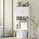 Farmhouse Over the Toilet Cabinet with Barn Doors, Over the Toilet Storage Cabinet with Adjustable Shelf