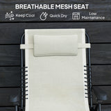 Folding Zero Gravity Chair, 5-Position Adjustable Outdoor Lounge Chair Recliner with Headrest
