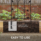2 Pack Garden Trellis for Climbing Plants, Outdoor Metal Grid Panels with Birds and Leaves, 59