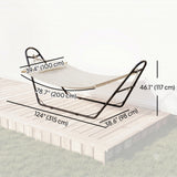 Hammock with Stand, Heavy Duty Camping Hammock with Detachable Pillow and Spreader Bar, 264 lbs Capacity