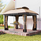 Gazébo patio 11' x 13' cadre en métal galvanisé