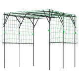 Garden Arch Cucumber Trellis for Climbing Plants, 7.3 FT Tall Metal Plant Trellis Support with Climbing Net