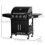 4+1 Burner Liquid Propane Gas Grill