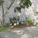6' x 3' x 3' Portable Tunnel Greenhouse Outdoor Garden Mini with Large Zipper Doors & Water/UV PE Cover