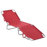 Chaise lounge pliante extérieure, transat de plage portable avec tissu maille respirant