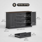 Buffet Ferme avec Station de Recharge, Armoire Buffet 58