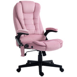 Reclining Massage Office Chair, Executive Office Chair with High Back, Swivel Wheels