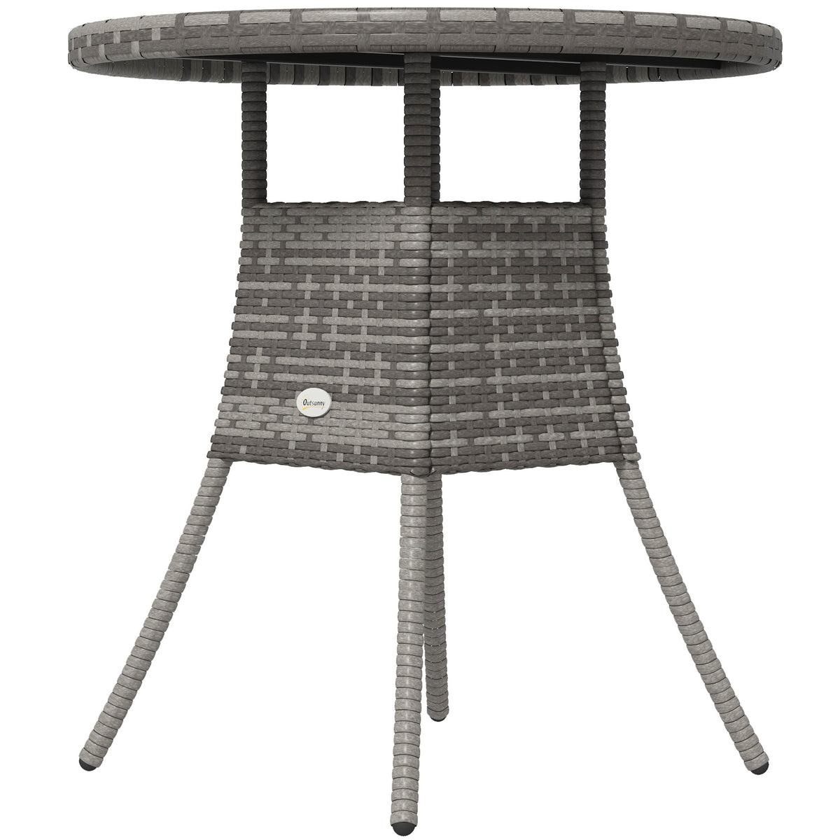 Table de salle à manger extérieure en rotin 27,5