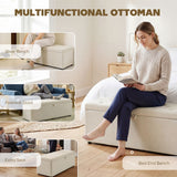 Storage Ottoman, Upholstered Velvet End of Bed Bench