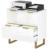 Lateral File Cabinet with 2 Drawers, Modern Filing Cabinet for Letter/A4/Legal Size Files