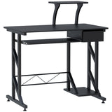 Computer Desk with Keyboard Tray, Writing Desk with Drawer, Workstation for Home Office