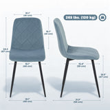 Dining Chairs Set of 4, Upholstered Dining Room Chairs with Steel Legs