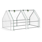 6' x 3' x 3' Portable Tunnel Greenhouse Outdoor Garden Mini with Large Zipper Doors & Water/UV PE Cover