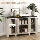 Rustic Sideboard, Buffet Cabinet with Adjustable Shelves for Living Room