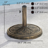 26 lbs Resin Round Patio Umbrella Base, Umbrella Stand Base