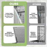 Abri de rangement extérieur en plastique 33 pi³, armoire de rangement avec coffre à outils, portes doubles verrouillables et couvercle basculant