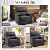 Recliner Chair, Manual Reclining Chair with Footrest, Padded Seat for Living Room