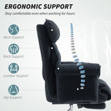 Desk Chair, Computer Office Chair with Footrest, Adjustable Backrest and Headrest
