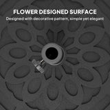 46lbs Resin Round Patio Umbrella Base with Wheels, Umbrella Stand Base