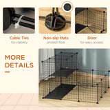 Cage pour Petits Animaux Cage à Lapins avec Porte, 31 Panneaux au Total, 41,3