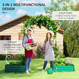 Metal Raised Garden Bed with Trellis