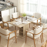Extendable Dining Table for 4-6 People, 43.3